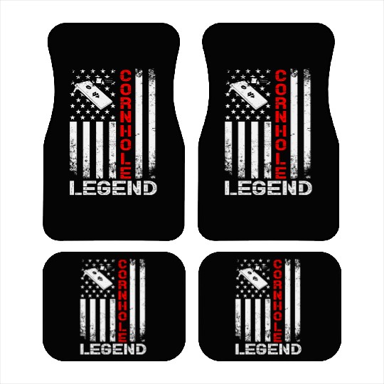 Cornhole Legend US American Flag Car Mats