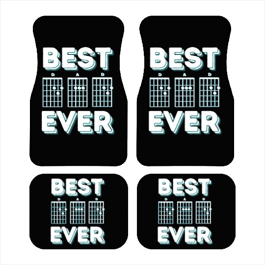 Best Dad Ever Guitar Notes Car Mats