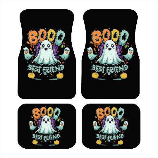 Friendly Ghost Boo Car Mats - Halloween Fun