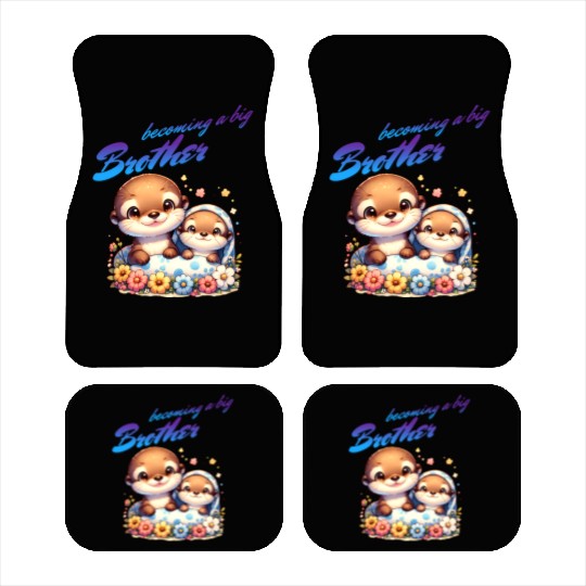 Soon I'll Be A Big Brother, Sweet Otter Brother Car Mats