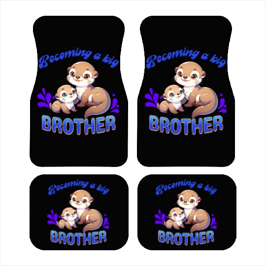 Soon I'll Be A Big Brother, Sweet Otter Brother Car Mats