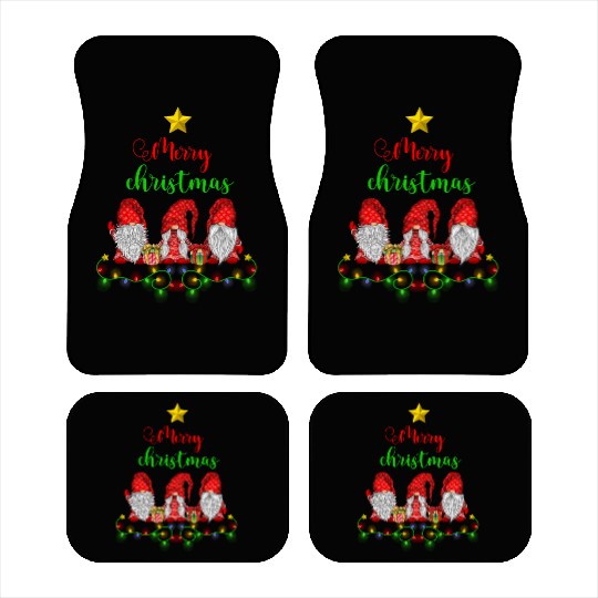 Gnomes Christmas Tree Funny Xmas Holidays Car Mats