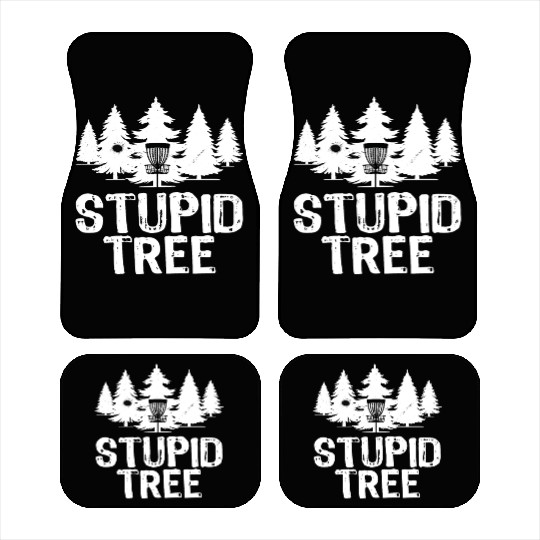 Stupid Tree Funny Disc Golf Car Mats