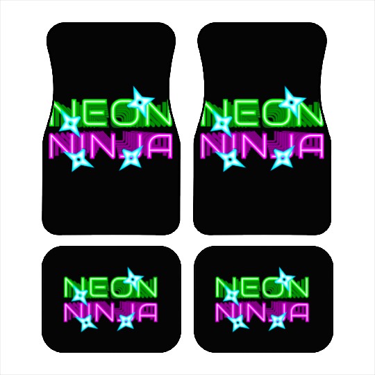 Neon Ninja Festival EDM Music Rave Car Mats