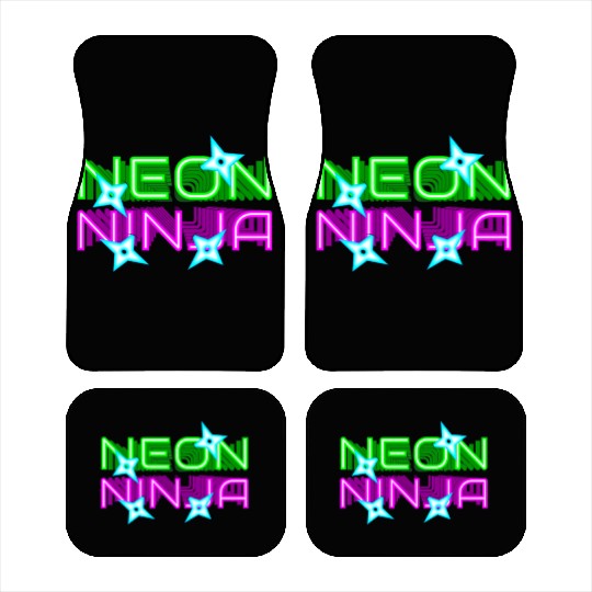 Neon Ninja Festival EDM Music Rave Car Mats