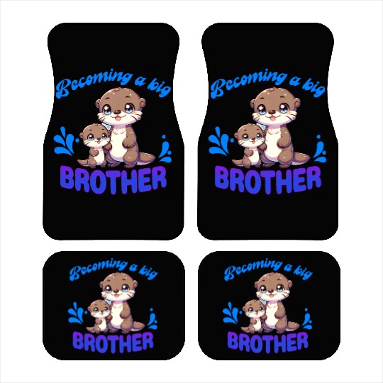 Soon I'll Be A Big Brother, Sweet Otter Brother Car Mats