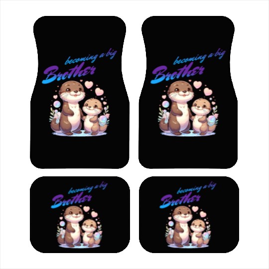 Soon I'll Be A Big Brother, Sweet Otter Brother Car Mats