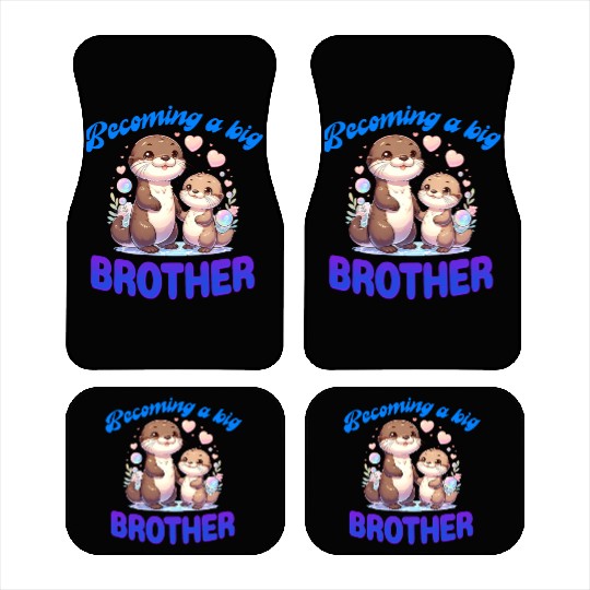 Soon I'll Be A Big Brother Sweet Otter Brother Car Mats