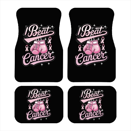 I Beat Cancer Breast Cancer Awareness Car Mats