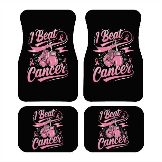 I Beat Cancer Breast Cancer Awareness Car Mats