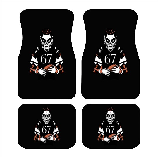 Fearless Gridiron Beast - Monster Football Player Car Mats
