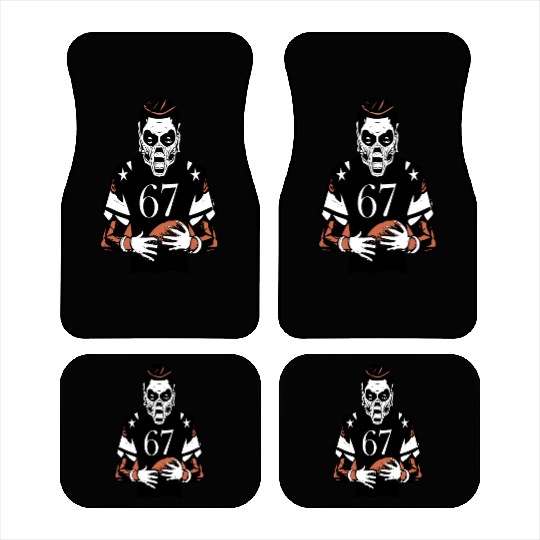 Fearless Gridiron Beast - Monster Football Player Car Mats