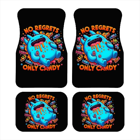 Disneyland Stitch Halloween No Regrets Only Candy Car Mats