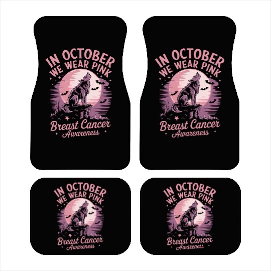 Breast Cancer Design - Wolf Car Mats