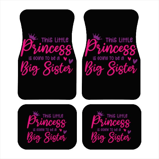 Little Princess Big Sister -Pregnancy Announcement Car Mats