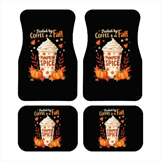 Fueled by Coffee & Fall Vibes Car Mats