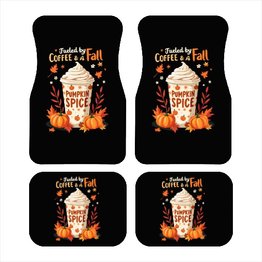 Fueled by Coffee & Fall Vibes Car Mats