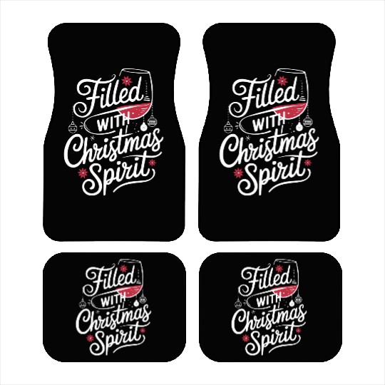 Filled With Christmas Spirit Festive Wine Car Mats