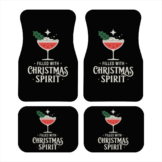 Filled With Christmas Spirit Festive Cocktail Vibe Car Mats