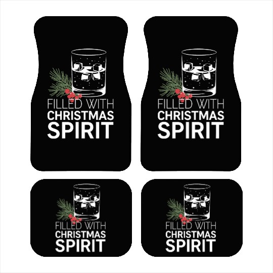 Filled With Christmas Spirit Festive Cheer Artwork Car Mats