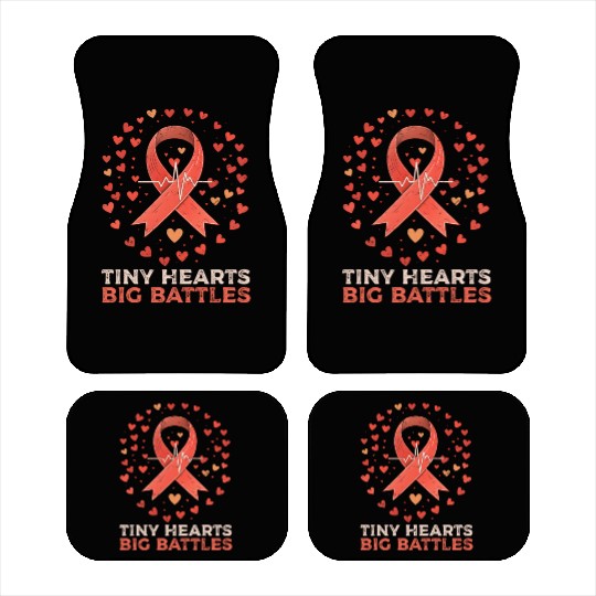 CHD Awareness Tiny Hearts, Big Battles Car Mats