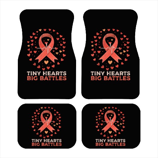 CHD Awareness Tiny Hearts, Big Battles Car Mats