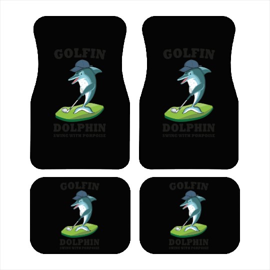 Funny Animal Golfin Dolphin Swing with Porpoise Car Mats