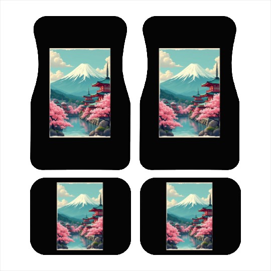 Serenity Beneath Mount Fuji Car Mats