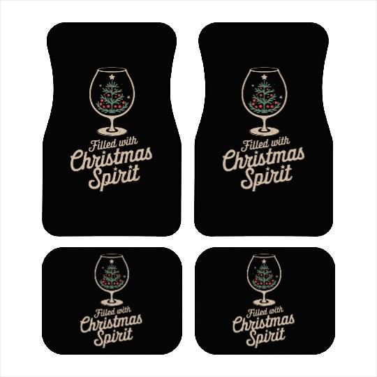 Filled with Christmas Spirit Glass Car Mats