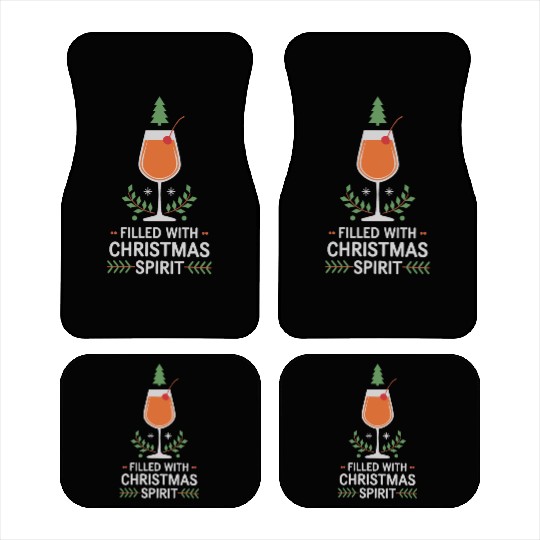 Filled With Christmas Spirit Cheerful Holiday Car Mats