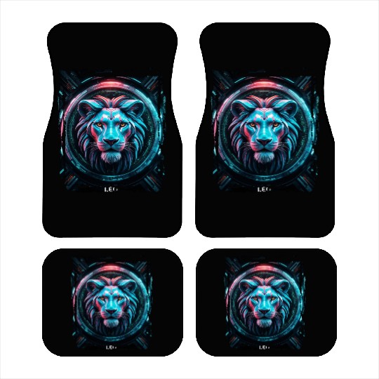 Zodiac sign Leo in cyberpunk era Future Car Mats