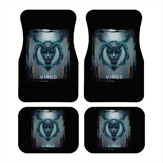 Zodiac sign Virgo in cyberpunk era Future Car Mats