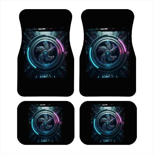 Zodiac sign Libra in cyberpunk era Future Car Mats