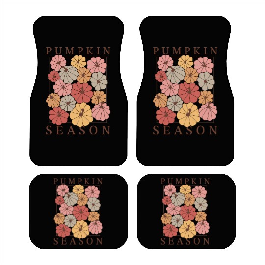 Boho Pumpkin Season: Fall Vibes & Autumn Charm Car Mats