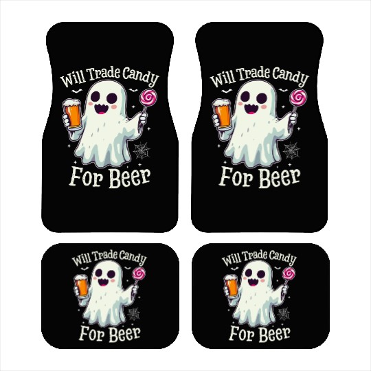 Will Trade Candy For Beer Funny Halloween Car Mats