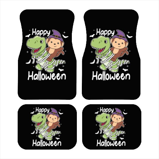 Monkey Happy Halloween T-rex Mummy Costume Car Mats