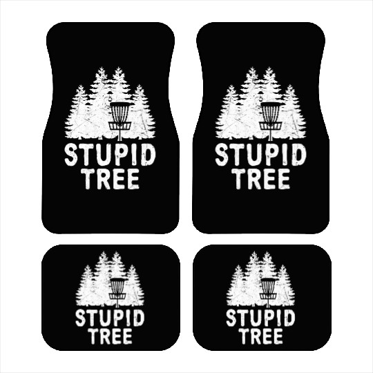 Disc Golf Stupid Tree Distressed Frisbee Golf Car Mats