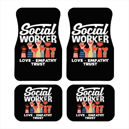 Social Worker Love Empathy Trust Car Mats