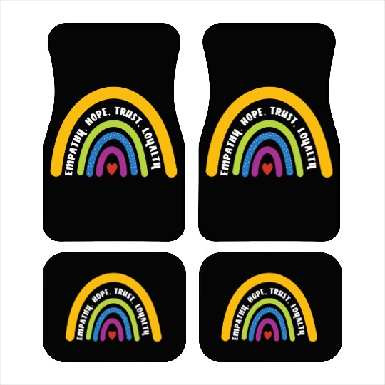 Empathy Hope Trust Loyalty Rainbow Car Mats