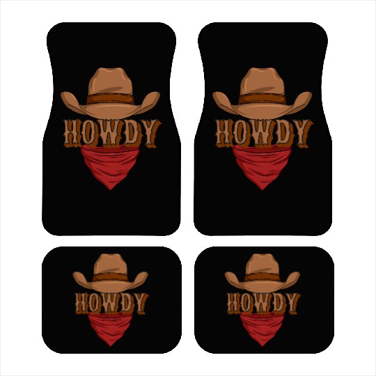 Howdy Cowboy Car Mats