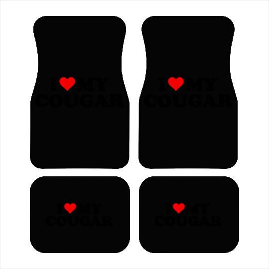 I Love Cougars Cougar Humor Valentine's Day 3WH1 Car Mats