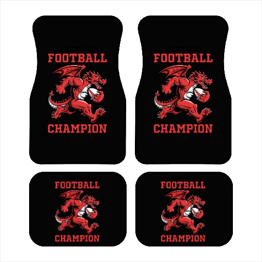Funny Fantasy Football Champion Dragon Running Car Mats