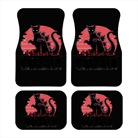 Catzilla: Fierce Feline Monster Car Mats
