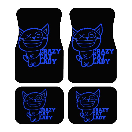 Crazy Cat Lady Text Love Saying Quote Weird Woman Car Mats