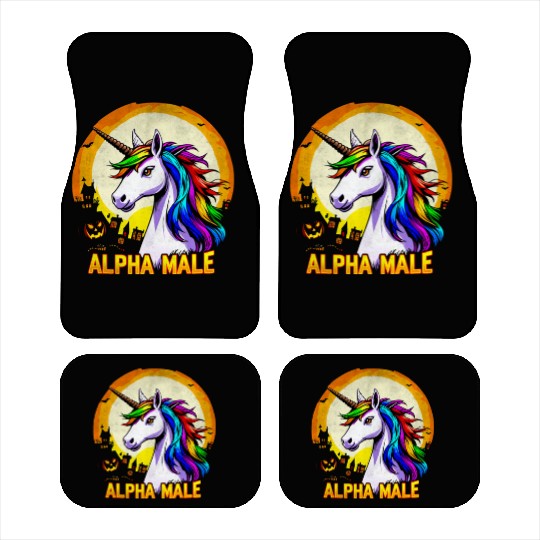 Alpha male LGBT unicorn Halloween Car Mats