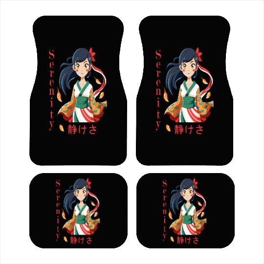 Autumn Serenity - 静けさ Kimono Girl Art Car Mats