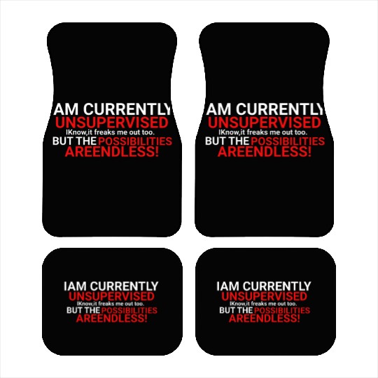 I'm Currently Unsupervised Novelty Graphic Sarcast Car Mats