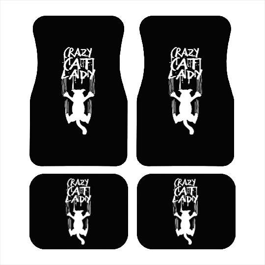 Crazy Cat Lady Text Love Saying Quote Weird Woman Car Mats
