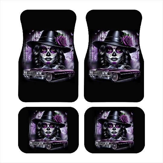 lowrider catrina Sugar skull Car Mats