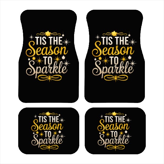 Tis the Season to Sparkle Christmas Eve Cheer Car Mats